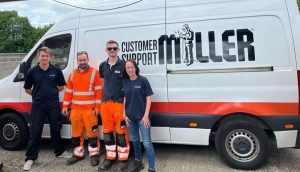 Miller helps to build new kennels for North East Animal Shelter